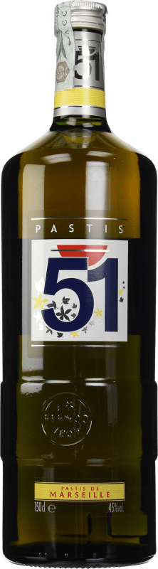 27,95 € | 茴香酒 Pastis Pernod Ricard 51 法国 瓶子 Magnum 1,5 L