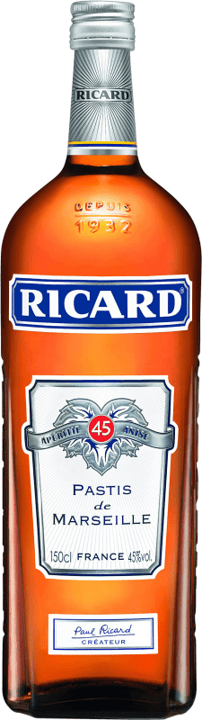 26,95 € | 茴香酒 Pastis Pernod Ricard 法国 瓶子 Magnum 1,5 L