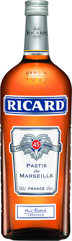 36,95 € | Aperitivo Pastis Pernod Ricard França Garrafa Especial 2 L