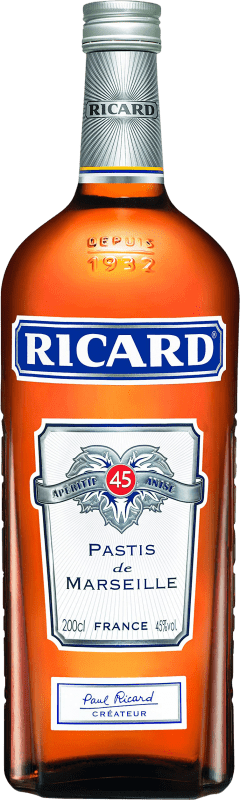 36,95 € | 茴香酒 Pastis Pernod Ricard 法国 特别的瓶子 2 L