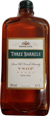 Бренди Three Barrels фляжка бутылка 1 L