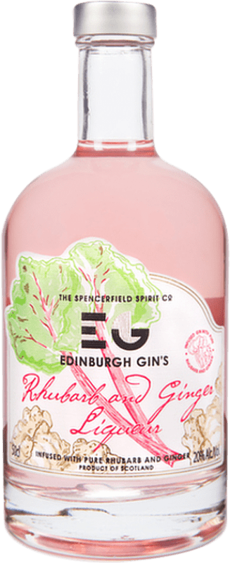 Envio grátis | Genever Gin Edinburgh Reino Unido Garrafa Medium 50 cl Ginger — Gengibre, Rhubarb — Ruibarbo