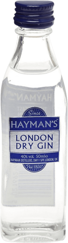 Envio grátis | Gin Gin Hayman's Reino Unido Garrafa Miniatura 5 cl