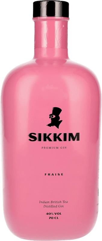 Бесплатная доставка | Джин Sikkim Gin Fraise Испания 70 cl