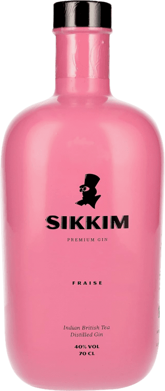Free Shipping | Genever Gin Sikkim Spain 70 cl Fraise — Strawberry