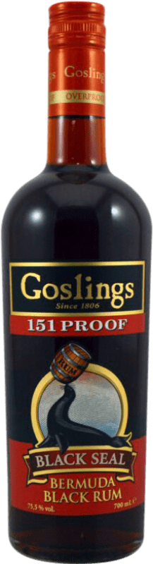 Envoi gratuit | Rhum Gosling's Black Seal 151 Proof Extra Añejo Bermudes 75 cl