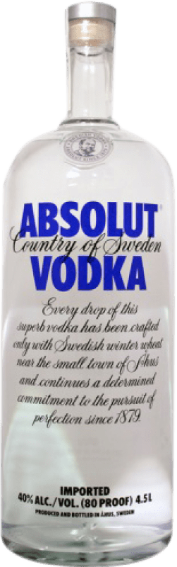 128,95 € | Vodka Absolut Suède Bouteille Réhoboram 4,5 L