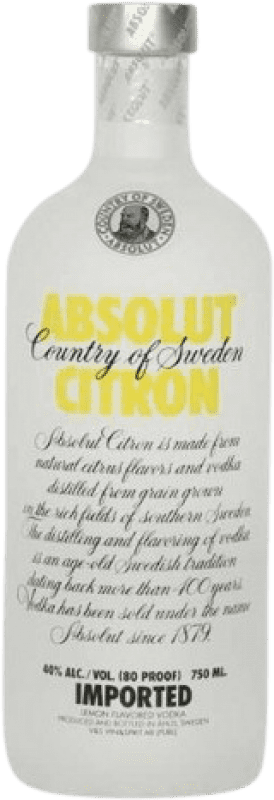 19,95 € | Vodca Absolut Citron Suécia 1 L
