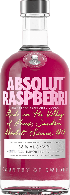 Envío gratis | Vodka Absolut Raspberri Suecia 70 cl