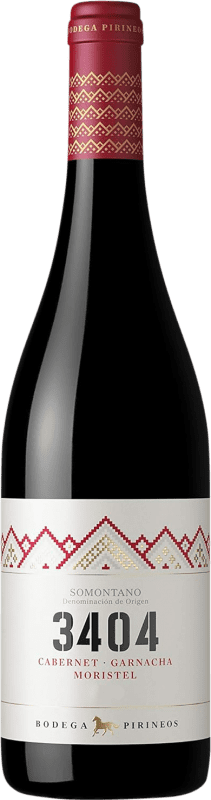 9,95 € Free Shipping | Red wine 3404 de Pirineos Young D.O. Somontano