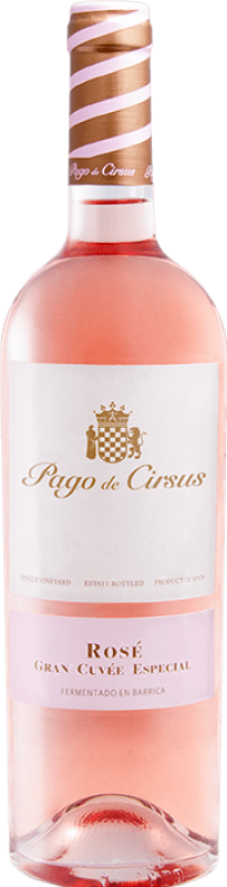 Kostenloser Versand | Rosé-Wein Pago de Cirsus Rosé Gran Cuvée Especial Jung D.O. Navarra Navarra Spanien Tempranillo, Merlot, Syrah 75 cl