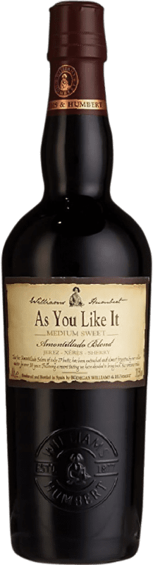 Бесплатная доставка | Крепленое вино As you like It. Medium D.O. Jerez-Xérès-Sherry Andalucía y Extremadura Испания Palomino Fino, Pedro Ximénez Половина бутылки 37 cl