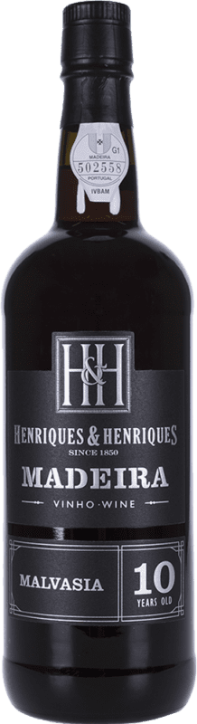 Free Shipping | Fortified wine H&H Henriques & Henriques I.G. Madeira Portugal Malvasía 10 Years 75 cl