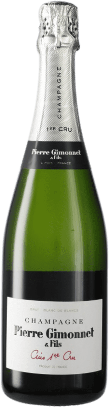 Free Shipping | White sparkling Pierre Gimonnet Cuis Premier Cru Brut Grand Reserve A.O.C. Champagne France Chardonnay 75 cl