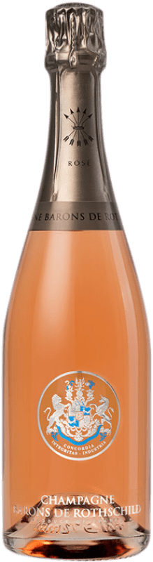 65,95 € | Rosé sparkling Barons de Rothschild Brut Gran Reserva A.O.C. Champagne France Pinot Black, Chardonnay Bottle 75 cl