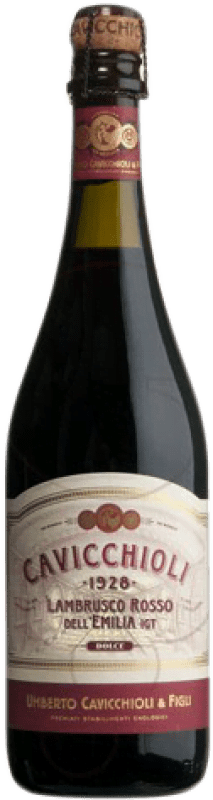 Envoi gratuit | Vin Mousseux Rouge Cavicchioli Rosso D.O.C. Lambrusco di Sorbara Italie Lambrusco 75 cl
