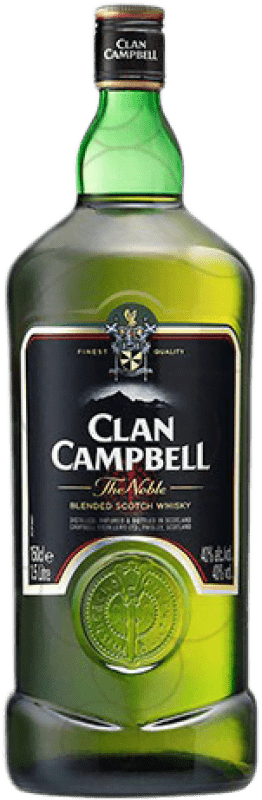 29,95 € Kostenloser Versand | Blended Whisky Clan Campbell Spezialflasche 1,5 L