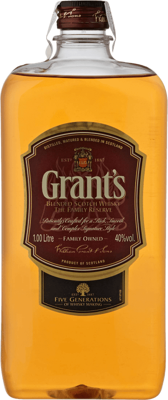 14,95 € | Whisky Blended Grant & Sons Grant's United Kingdom Hip Flask Bottle 1 L
