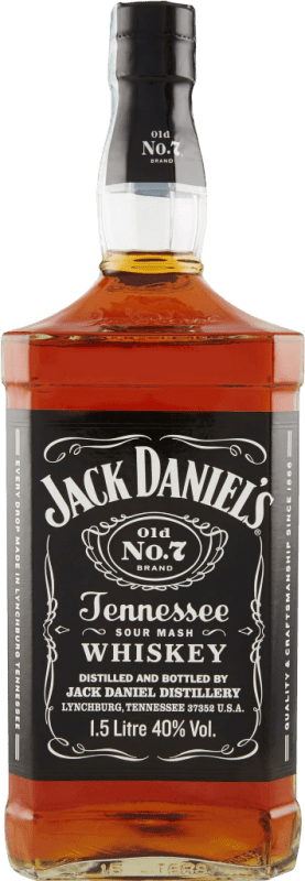 49,95 € | Whisky Bourbon Jack Daniel's Old Nº 7 stati Uniti Bottiglia Speciale 1,5 L