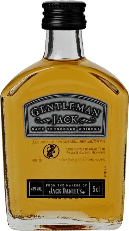 5,95 € Free Shipping | Whisky Bourbon Jack Daniel's Gentleman Jack Reserve Miniature Bottle 5 cl