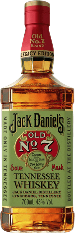 35,95 € Spedizione Gratuita | Whisky Bourbon Jack Daniel's Old Nº 7 Legacy Edizione Limitata Riserva