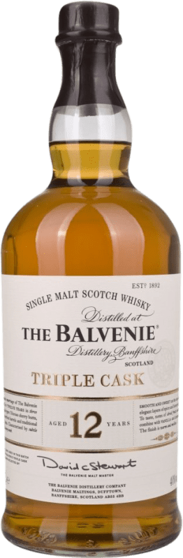 Free Shipping | Whisky Single Malt Balvenie Triple Cask United Kingdom 12 Years 1 L