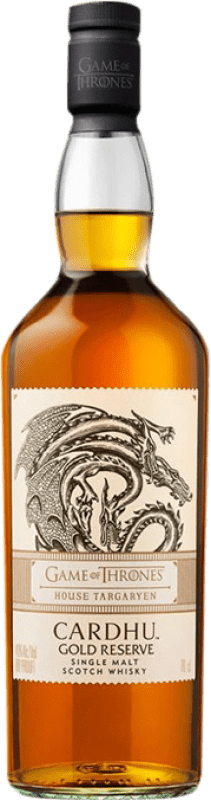85,95 € Spedizione Gratuita | Whisky Single Malt Cardhu Gold House Targaryen Game of Thrones Riserva