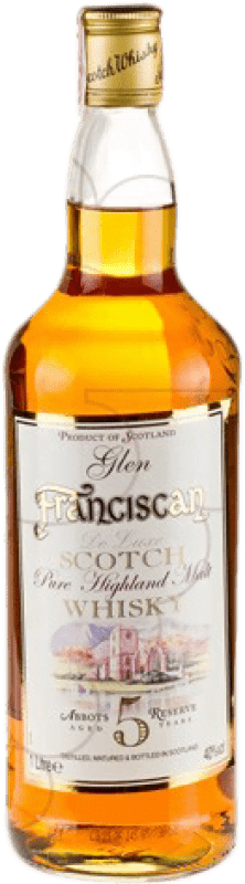 Kostenloser Versand | Whiskey Single Malt Glen Franciscan Großbritannien 5 Jahre 1 L