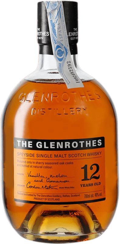 免费送货 | 威士忌单一麦芽威士忌 Glenrothes 斯佩塞 英国 12 岁 70 cl