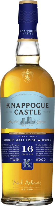 91,95 € | 威士忌单一麦芽威士忌 Knappogue Castle 爱尔兰 16 岁 70 cl