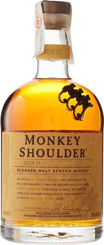 免费送货 | 威士忌单一麦芽威士忌 Grant & Sons Monkey Shoulder 英国 1 L