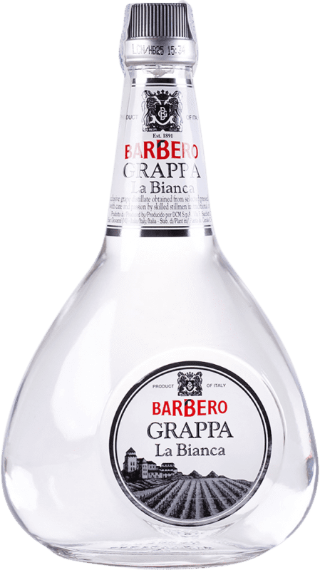 Envio grátis | Aguardente Grappa Barbero La Bianca Itália 70 cl