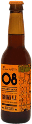 3,95 € | Пиво Birra Artesana 08 Eixample Brown Ale Испания Бутылка на треть 33 cl