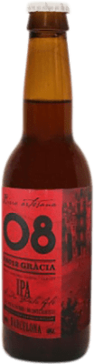Free Shipping | Beer Birra Artesana 08 Gràcia IPA — India Pale Ale Spain Third-Liter Bottle 33 cl