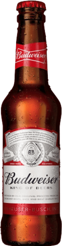 送料無料 | ビール Budweiser アメリカ 3分の1リットルのボトル 33 cl