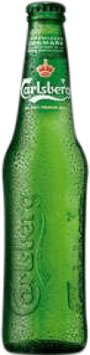 Kostenloser Versand | Bier Carlsberg Dänemark Drittel-Liter-Flasche 33 cl