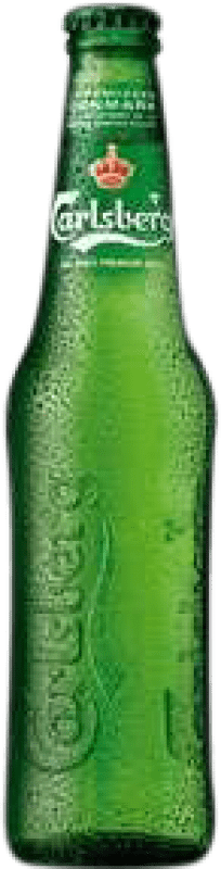 Kostenloser Versand | Bier Carlsberg Dänemark Drittel-Liter-Flasche 33 cl