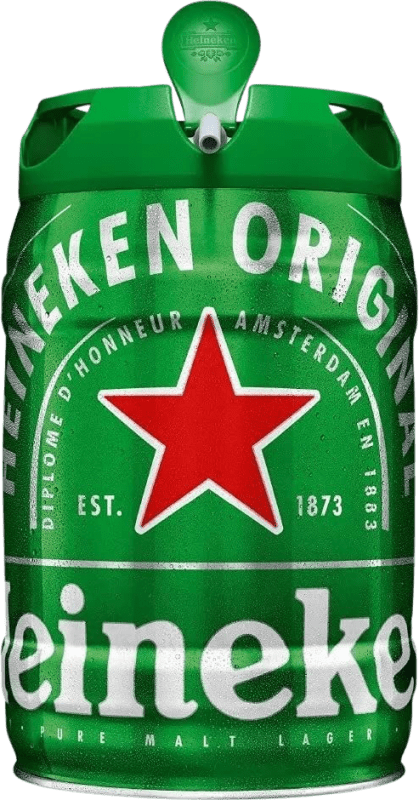 28,95 € Бесплатная доставка | Пиво Heineken Barril Специальная бутылка 5 L