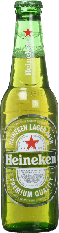 2,95 € Бесплатная доставка | Пиво Heineken треть литровая бутылка 33 cl
