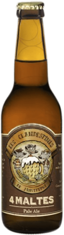 送料無料 | ビール Les Clandestines 4 Maltes スペイン 1/3ボトル 33 cl