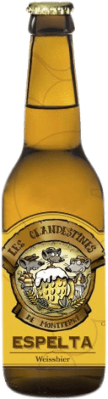 Free Shipping | Beer Les Clandestines Espelta Weissbier — White Spain Third-Liter Bottle 33 cl