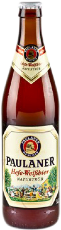 3,95 € Бесплатная доставка | Пиво Paulaner Weissbier — Белое пиво Средняя бутылка 50 cl