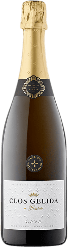 12,95 € Spedizione Gratuita | Spumante Bianco El Cep Clos Gelida 4 Heretats Brut Nature Gran Riserva D.O. Cava Eco — Biologico
