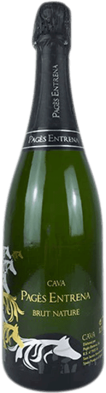 Free Shipping | White Sparkling Wine Pagés Entrena Brut Nature Young D.O. Cava Catalonia Spain Macabeo, Xarel·lo, Parellada 75 cl