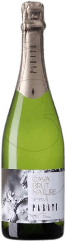 Free Shipping | White Sparkling Wine Parató Brut Nature Reserve — Aged D.O. Cava Catalonia Spain Macabeo, Xarel·lo, Chardonnay, Parellada 75 cl