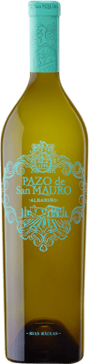 免费送货 | 白酒 Pazo de San Mauro 年轻的 D.O. Rías Baixas 加利西亚 西班牙 Albariño 75 cl