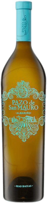 Envoi gratuit | Vin blanc Pazo de San Mauro Jeune D.O. Rías Baixas Galice Espagne Albariño Bouteille Magnum 1,5 L