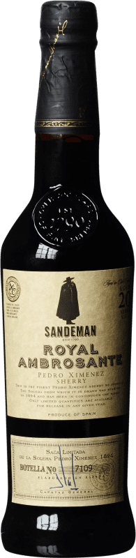 免费送货 | 加强葡萄酒 Sandeman Porto Ambrosante Royal — 皇家 D.O. Jerez-Xérès-Sherry Andalucía y Extremadura 西班牙 Pedro Ximénez 中瓶装 50 cl