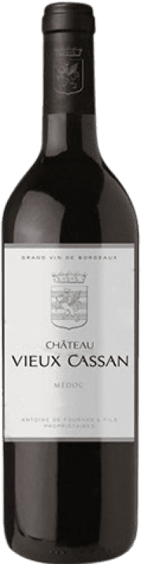 Spedizione Gratuita | Vino rosso Château Vieux Cassan Crianza A.O.C. Bordeaux Francia Merlot, Cabernet Sauvignon, Petit Verdot 75 cl