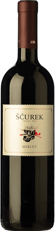 Бесплатная доставка | Красное вино Sčurek Словения Merlot 75 cl